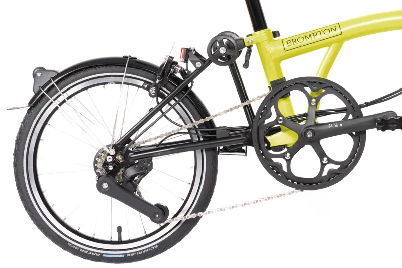 Brompton Electric C Line Urban High Bar 4 Speed Folding Bike 2024 in Yuzu Lime-5